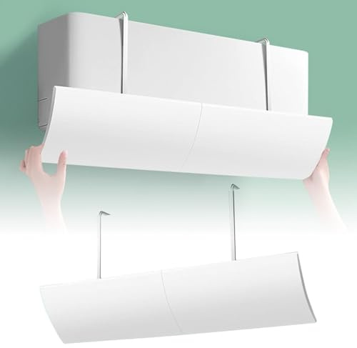 Deflector De Aire Acondicionado, Universal Para Aire Acondicionado Frío Caliente, Para Casa Oficina Ancianos Mujeres Embarazadas Aire Acondicionado Blanco, Ajustable Parabrisas