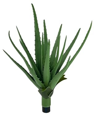 13.7 Inch Large Artificial Succulents Aloe Vera Plant - UV Resistant Faux succulents for Indoor/Outdoor Decor - Realistic Fake Succulent Unpotted for Planter,Patio,Office & Farmhouse (1, 15 leaves)
