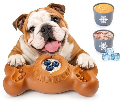Potaroma Jouet Grand Chien, Os à Mâcher, Moule Congélation Porte-Friandises | Nylon solide et bois de caféier pour gros mâcheurs dès 25 kg, distributeur lent, jeu interactif, léchage apaisant