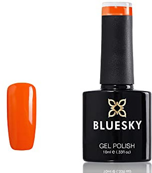 Bluesky Gel Nail Polish, Sunset Orange A087, Bright, Long Lasting, Chip Resistant, 10 ml (Requires Curing Under UV LED Lamp)