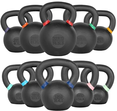 Extreme Fitness Cast Iron Kettlebells Weight Strength Training Workout Gym (4kg-32kg) (8)