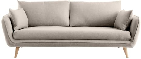 Miliboo Skandinavisches Sofa, 3-Sitzer, Beige
