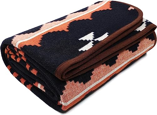 ACUSHLA Merinowolle Wolldecke 160x220 cm, Marokko Dunkelblau | Warme Outdoor-Decke, Die weiche Wolldecke bietet natürliche Wärme und Komfort. Ideal für Camping, Reisen kalte Outdoor-Tage
