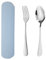 Forks Spoon Set Stainless Steel Dinner Table Forks,2Pcs Portable Cutlery Set, Travel Cutlery, Stainless Steel Flatware Set with Case