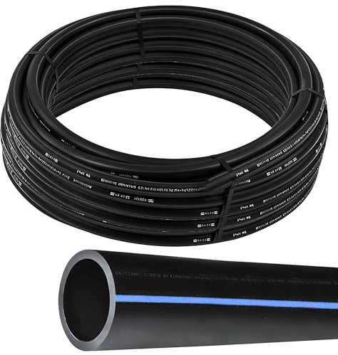 ESTO Tubo Irrigazione 25 PN 50 o 100 metri ⌀ 20 25 32, Tubo Acqua Giardino, Tubo in Polietilene Alta Densità, Irrigazione Alta Pressione, Orto, Tubo per Irrigazione (25mm Ø, 50 metri)