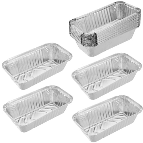 Warmhm 25pièces Boîtes à Barbecue Aluminium Alimentaires Boîtes Emballage à Pratiques Pour Usage Unique
