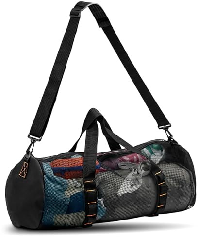Pineeseatile Borsa per immersione in rete, Borsa per immersione in rete capacità Traspirante ＆ Spiaggia ad asciugatura rapida con tracolla regolabile Leggera ＆ Borsone portatile per l'uso quotidiano