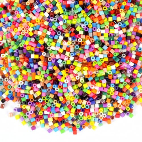 10 000 stycken glitter strykpärlor strykpärlor pluggpärlor för gör-det-själv pysseltillbehör för födelsedag jul present barn gör-det-själv arbete (5 mm)