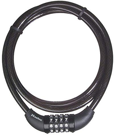 Master Lock 8119DPF 5' Long x 3/8 Diameter Set Your Own Combination Cable Bike Lock
