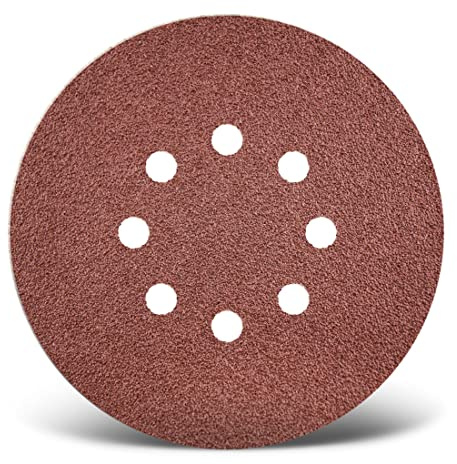 MENZER Red Klett-Schleifscheiben, 150 mm, 8-Loch, f. Exzenterschleifer, Normalkorund (25 Stk.) K36