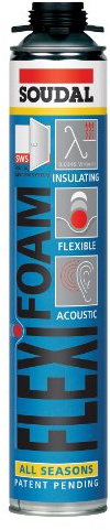 Soudal Flexifoam, PU-Schaum, 750ml, blau
