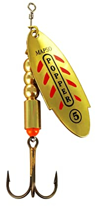 MAPSO - 5 Cucharilla de Pesca Popper-5 ORN 17 GMS.