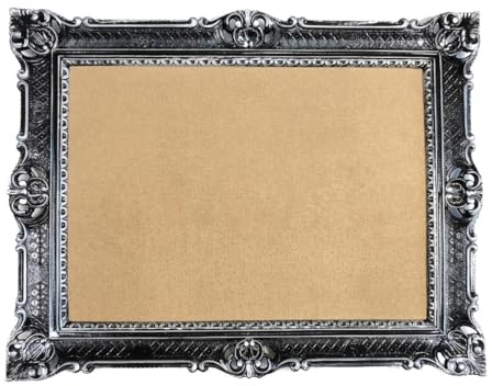 Bilderrahmen Schwarz-Silber 90x70 cm mit Glasscheibe Hochzeitsrahmen Selfie Fotorahmen Foto Requisiten Rahmen Antik Barock Rokoko Repro Shabby Chic RENAISSANCE JUGENDSTIL RETRO LUXURIÖS PRUNKVOLL 58TR