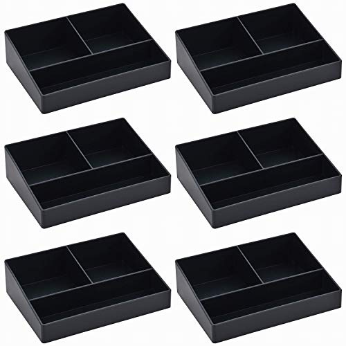 Sachet Holder Coffee Sachets Tea and Coffee Holder for TWININGS Tea Bags - Storage Organizer Condiment Box- Sugar Napkin Straw Teabags Container for Hotels Home Office 6PK Black