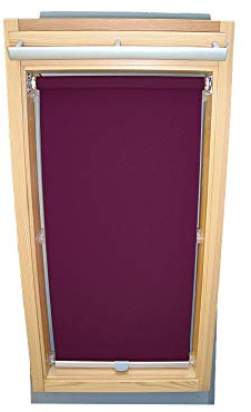 Rollo für VELUX Dachfenster Abdunkelungsrollo für TYP GGU/GPU - P10 - Farbe lila - mit Haltekrallen