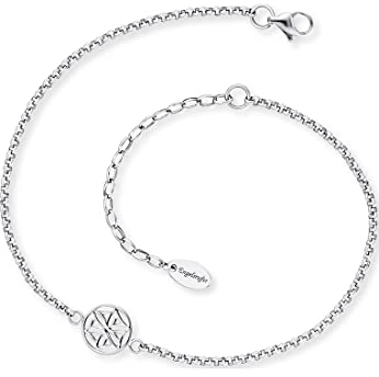 Engelsrufer Fußkettchen Lebensbaum für Damen, Edelstahl, verstellbare Länge, nickelfrei, Allergiker geeignet