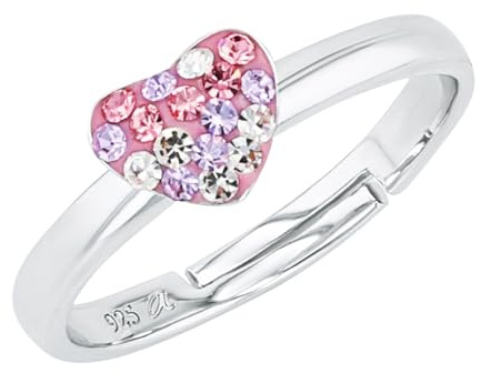Prinzessin Lillifee Ring 925 Sterling Silber Mädchen Kinder Ringe, mit Preciosa, Silber, Kommt in Schmuck Geschenk Box