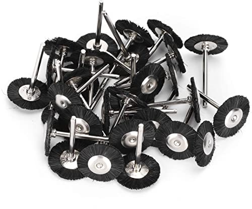 Set di spazzole metalliche da 30 pezzi, ruote lucidanti per spazzole in filo di acciaio in ottone Kit completo per utensili rotanti (Setole)