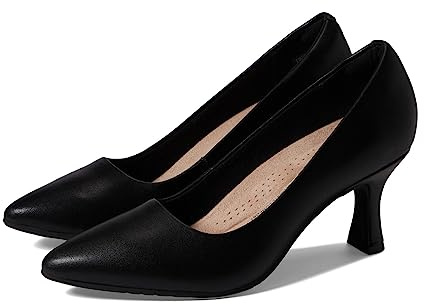 Clarks Collection Women's Kataleyna Gem Pump, Black Leather, 7.5 M US