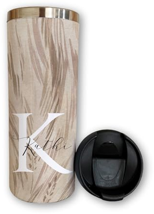 Manufaktur Liebevoll Thermobecher personalisierte Geschenke für Frauen Männer Edelstahl Kaffeebecher to go Geburtstagsgeschenk Name Freundin Freund Kollege Kollegin Geschenk Geburtstag (Motiv Kathi)