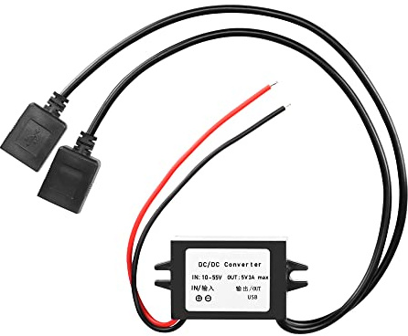 USB Konverter 12V auf 5V DC Buck Modul 10-55V auf 5V 3A 15W DC Regler Adapter