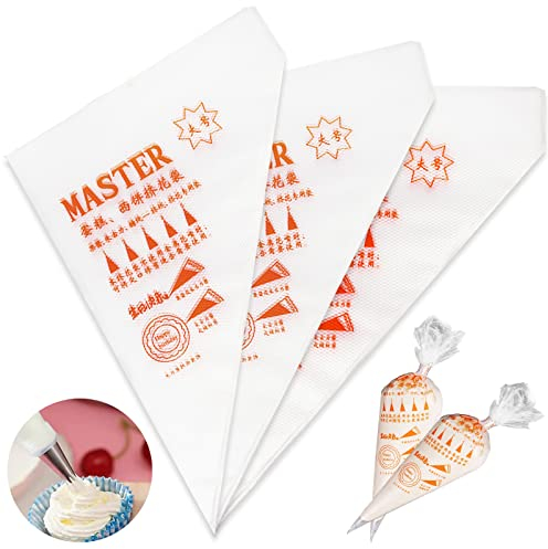 YOUYIKE 100 Pezzi Sacca a Poche Trasparente monouso, 35 cm sac a Poche Professionali USA e Getta, Sacchetti monouso Misura Grandi per Decorazioni Cupcake, Pasticceria, Dolci, Cake Design