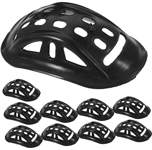 DOITOOL 10 Stück Helm Kinnstütze Schlaghelm Schwarz Helm Schwarz Harte Hut Helm Zubehör Helm Kinnschalen Fußball Kinnriemen Gummi Schwarz Helm Zubehör Sicherheitshelm Kinnbecher Maske