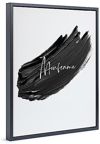 Monframe Schattenfugenrahmen - 50x50 cm - Schwarz - für Leinwandbilder auf Keilrahmen - Leerrahmen ohne Glas und Rückwand