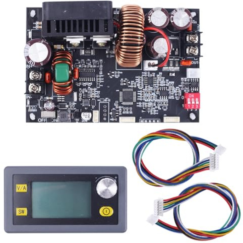 Convertisseur de Tension Buck XY-6020L,Carte de Régulateur de Puissance Réglable CNC 20A 1200W pour la Conversion de Puissance de Test de Circuit de Charge de Batterie Au Lithium