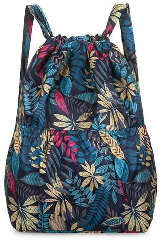 Swimming Gym Bag, Womens Waterproof Drawstring Sports Backpack, Large Capacity for Hiking