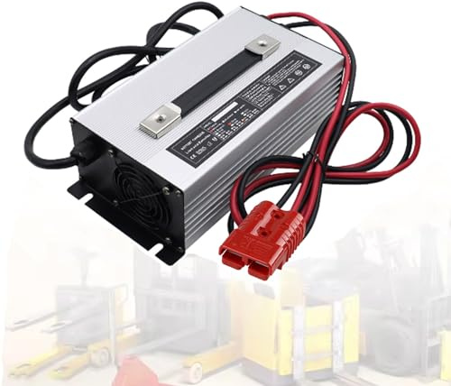 HYDTGZ 24V 40A Gabelstapler Batterieladegerät mit 50A/120A/175A/350A Anderson Stecker, Elektroauto Ladegeräte, LCD Display zum Laden von Blei Säure Batterien