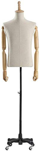 VNNHGB Schneiderpuppenkörper männlich Schneiderpuppe Torso Schneiderpuppe Torso mit Verstellbarer Höhe und Rollen n.a. (A)