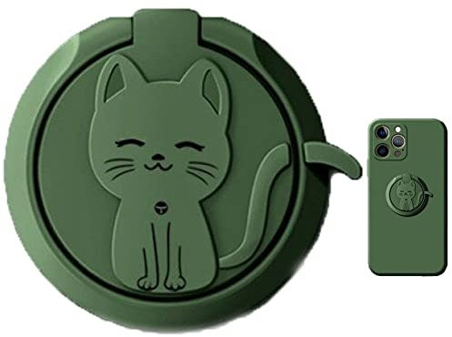 Keuyeo Cute Cat Metal 360 Degree Spin Finger Ring Phone Holder Phone Ring Holder Rings Cute Cell Grip Socket for Phone Magnetic Bracket