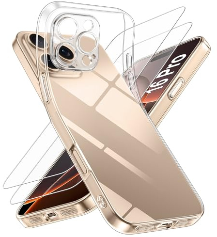 Qasyfanc Kameraschutzhülle für iPhone 16 Pro Hülle, Durchsichtig