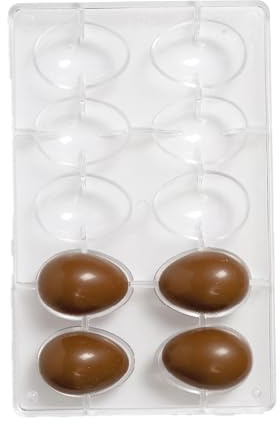 Sicignano | Stampo Professionale per Uova di Cioccolato, in Policarbonato – Stampo per Uova di Pasqua, Pasticcerie, Uova 3D (2, 30 gr)