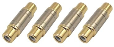 Voluty Tek RCA Female to Female Coupler Adapter RCA Extender Audio Video Connector for Sound Systems 4pcs