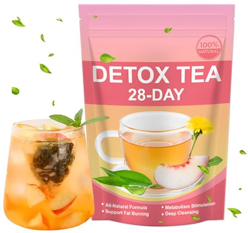 28 Tage Detox Kräutertee – Oolong & Pfirsich Mischung zur natürlichen Entlastung, Stoffwechselanregung & täglichen Balance