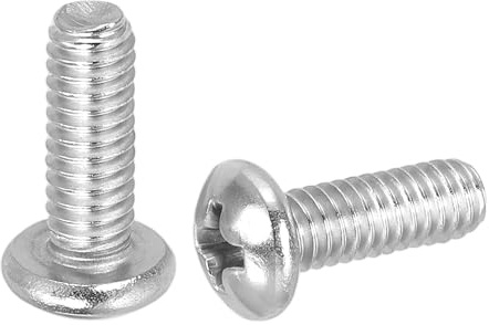 PATIKIL 50 Stück Linsenkopf Maschinenschrauben #10-32x1/2, Rundkopfschrauben Edelstahl Linsenkopfschrauben mit Kreuzschlitz Schrauben Set für Möbel Holzplatte Elektronik Mechanische
