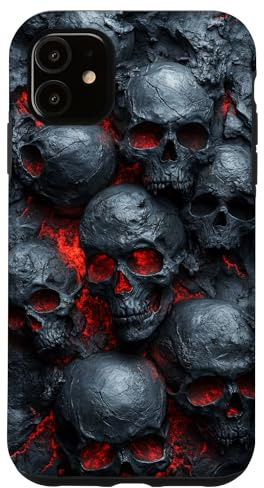 Porta de diseño de Arte de Halloween Dark Horror de Pila de Carcasa para iPhone 11