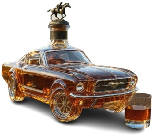 Decanter per Whisky da 400 Ml di Auto da Corsa, Classico Design per Auto Sportive Vintage per Uomini, Decanter di Liquori a Motore Creativo C