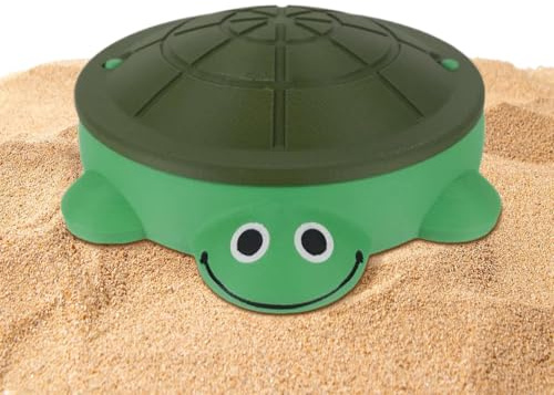Turtle Sandbox With Lid, Sand Activity Sensory Play Pit, Zen Garden Fidget Stress Relief Toys For Adults And Kids, Sand Box With Cover Sensory Activity For Backyard, Cute Creative Sandbox