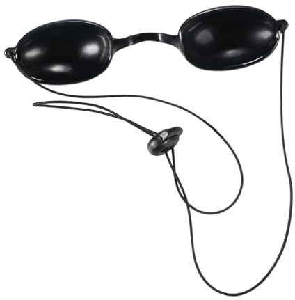 Anneome Protettiva Occhi Nera per Uso Quotidiano Occhiali Sicurezza con Protezione Uv Comfort Ergonomico per Trattamenti Estetici e Abbronzatura