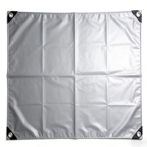 Telo Impermeabile da Esterno 120 x 260 cm Impermeabile Multiuso | Resistente e Antistrappo, Pesante con Occhielli Rinforzati Telo Telone Occhiellato per Esterno, Giardino, Grigio