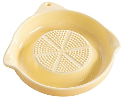 Plato rallador de ajo de cerámica, herramienta trituradora de jengibre, para cocina, jengibre, ajo, cúrcuma, queso, cebolla, cocina, preparación de alimentos, catering, restaurante