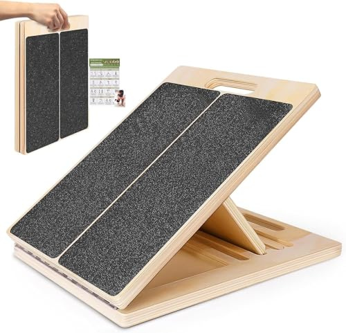 Slant Board Adjustable | Portable Calf & Ankle Stretcher for Mobility, Squats & Recovery | 300lb Capacity, 5 Angles, Non-Slip Design | Includes Training Guide