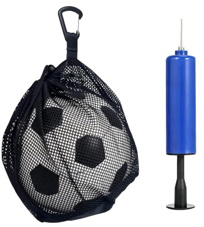 ZMZaoan Rete Portapalloni, Zaino per Pallacanestro con Cordino, Rete da Calcio, Rete Portatile da Viaggio Include Pompa per Aria e Ago Metallico, Sacco per Palloni come Accessorio per Tennis