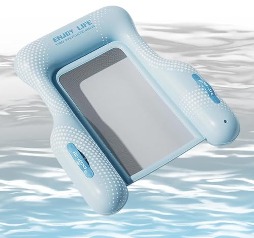 Poolstol – vikbar nätbas solstol – tresidigt stöd anti-tippning uppblåsbar poolstol, för män kvinnor vuxen barn ungdom simning solbränning vattenspel fest flod strand sommar damm sjö