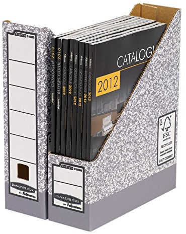 Bankers Box Stehsammler - System Serie - aus FSC zertifiziertem, 100% recycelten Karton- zur Aufbewahrung von für Akten, Zeitschriften, Kataloge - 10 Stück/Packung