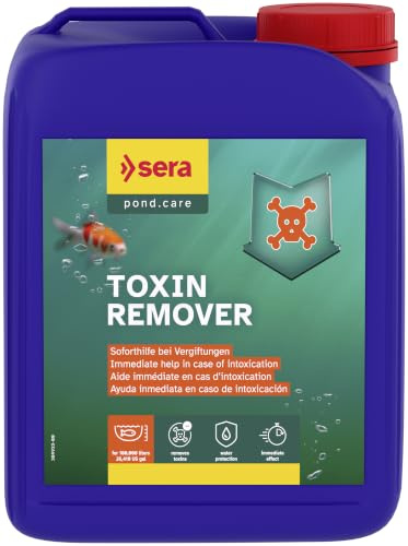 sera Pond Toxin Remover 5 l | Soforthilfe bei Vergiftungen im Gartenteich | entfernt Ammoniak & Nitrit sofort | bindet Schwermetalle | ideal bei Technik-Ausfall & Neubesatz