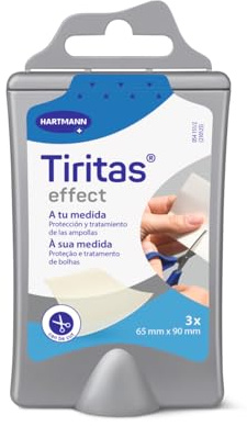 TIRITAS Effect a Tu Medida: Apósitos Hidrocoloides; Recortables; Ampollas Grandes, Pequeñas o entre los Dedos; 60x90mm; 3 Unidades